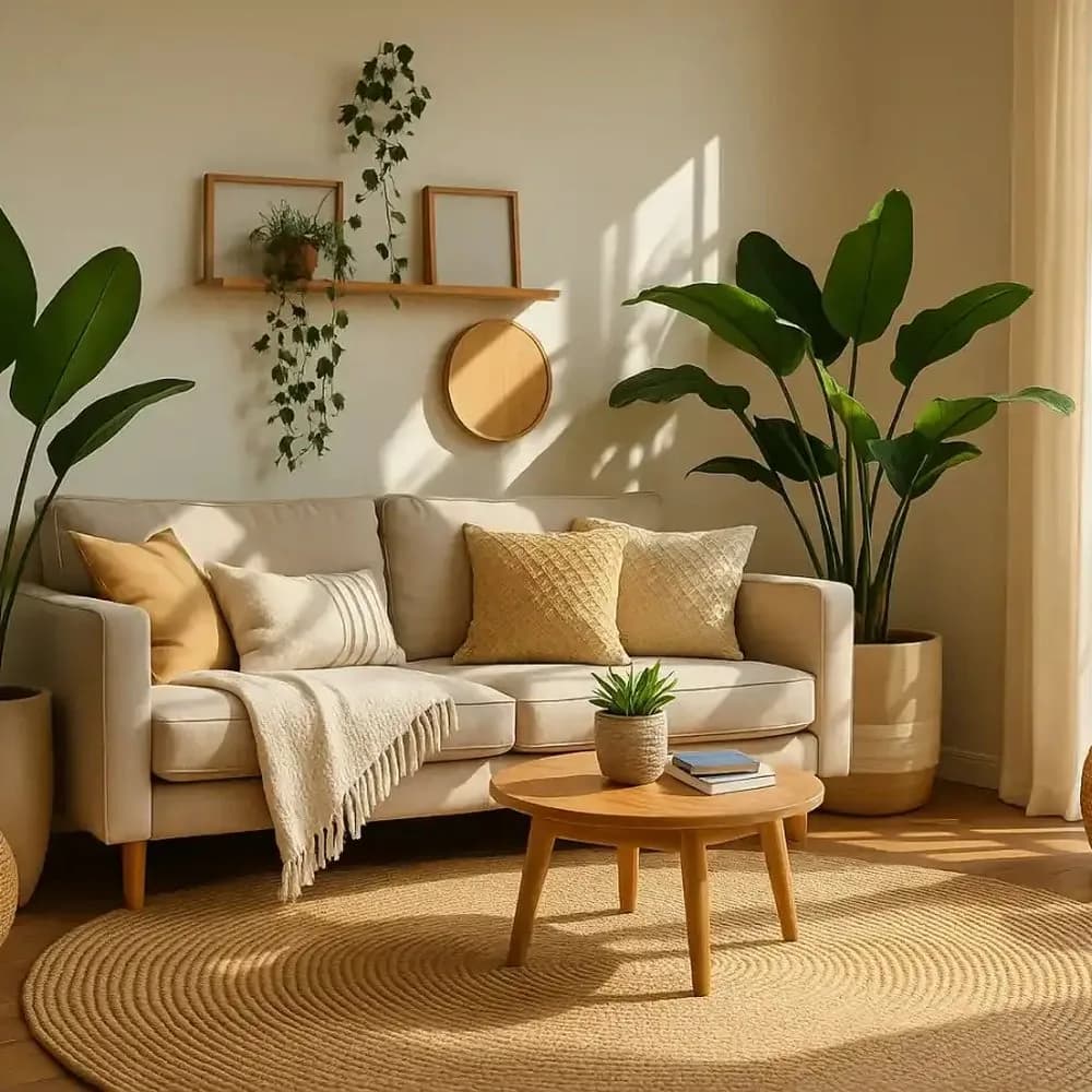 Oat linen loveseat — Nordic Line — detail