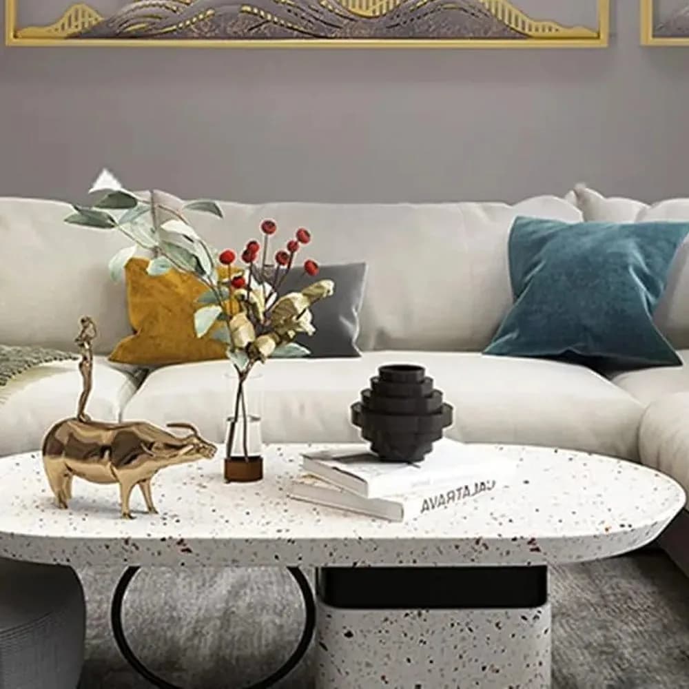 Terrazzo oval coffee table — Nordic Line