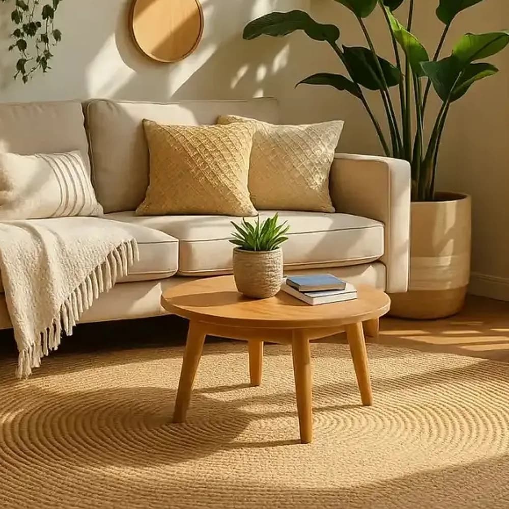 Round braided jute rug — Nordic Line