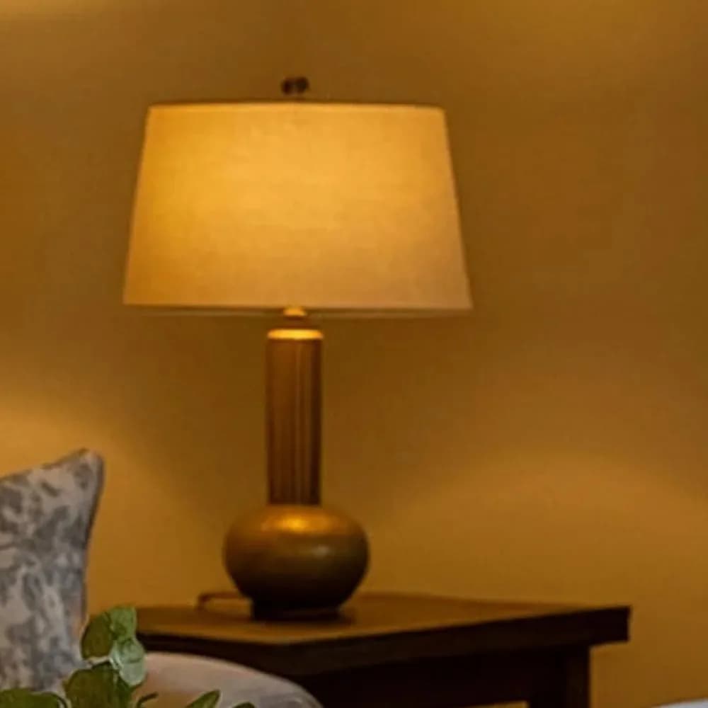 Kesar linen-shade table lamp