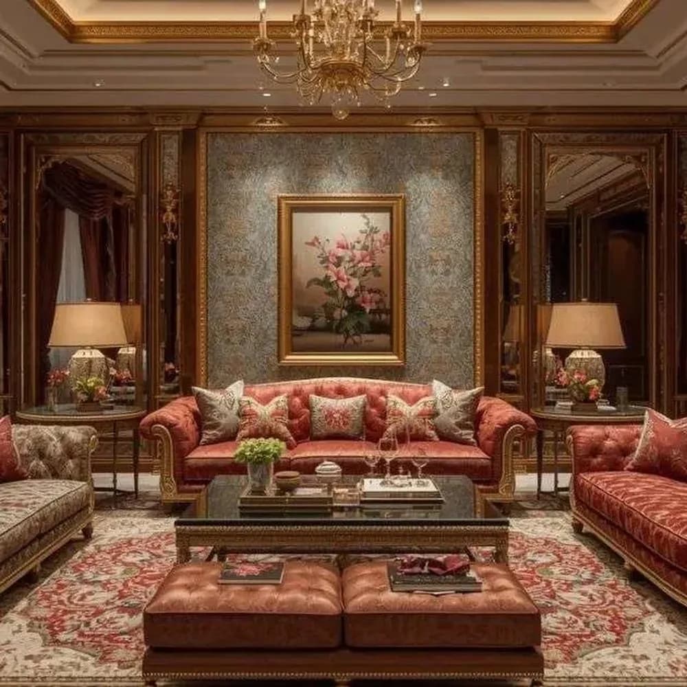 Maharaja carved sofa set, 3+1+1 — Nordic Line