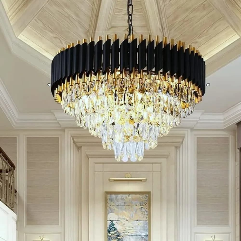 Noor tiered drum chandelier — Heritage Edit — in the room