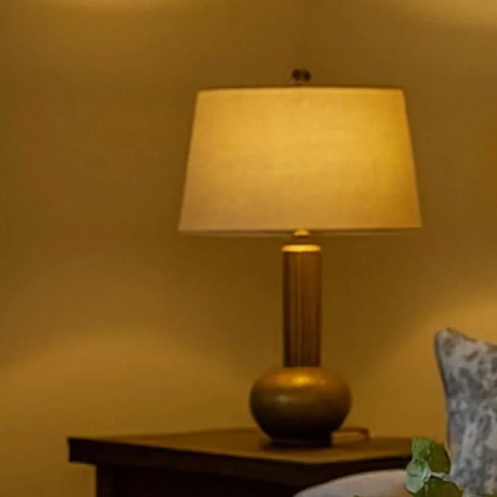 Brass bell table lamp — Coastal Series