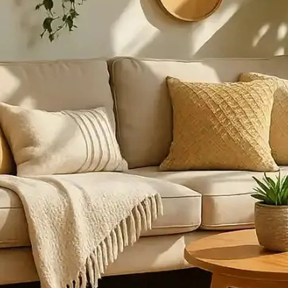 Handloom cotton cushion covers, set of 4 — Nordic Line