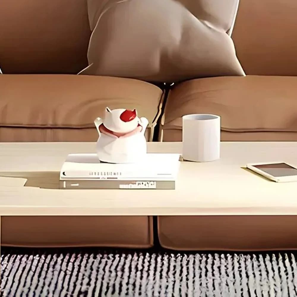 Ceramic tea set with a cane tray — Coastal Series
