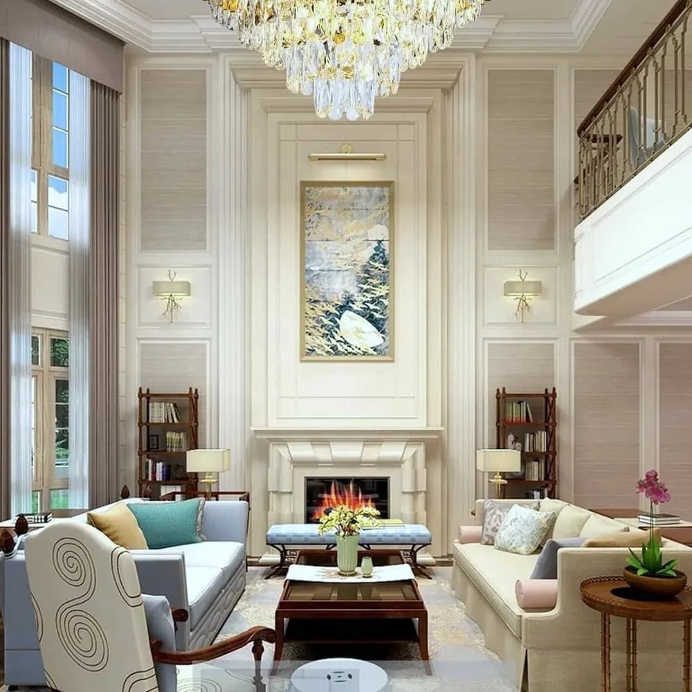 Fluted glass wall sconce, pair — in the room