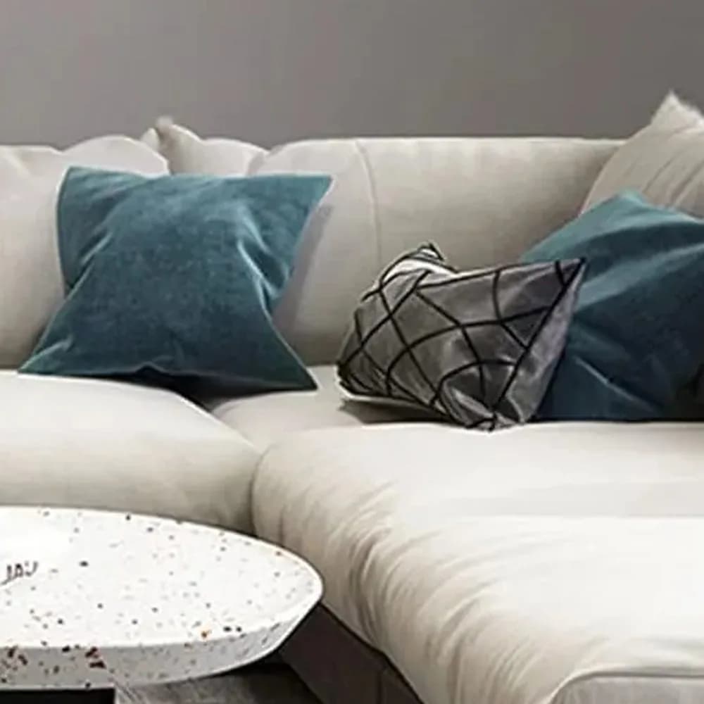 Mustard & indigo cushion set — Heritage Edit — detail