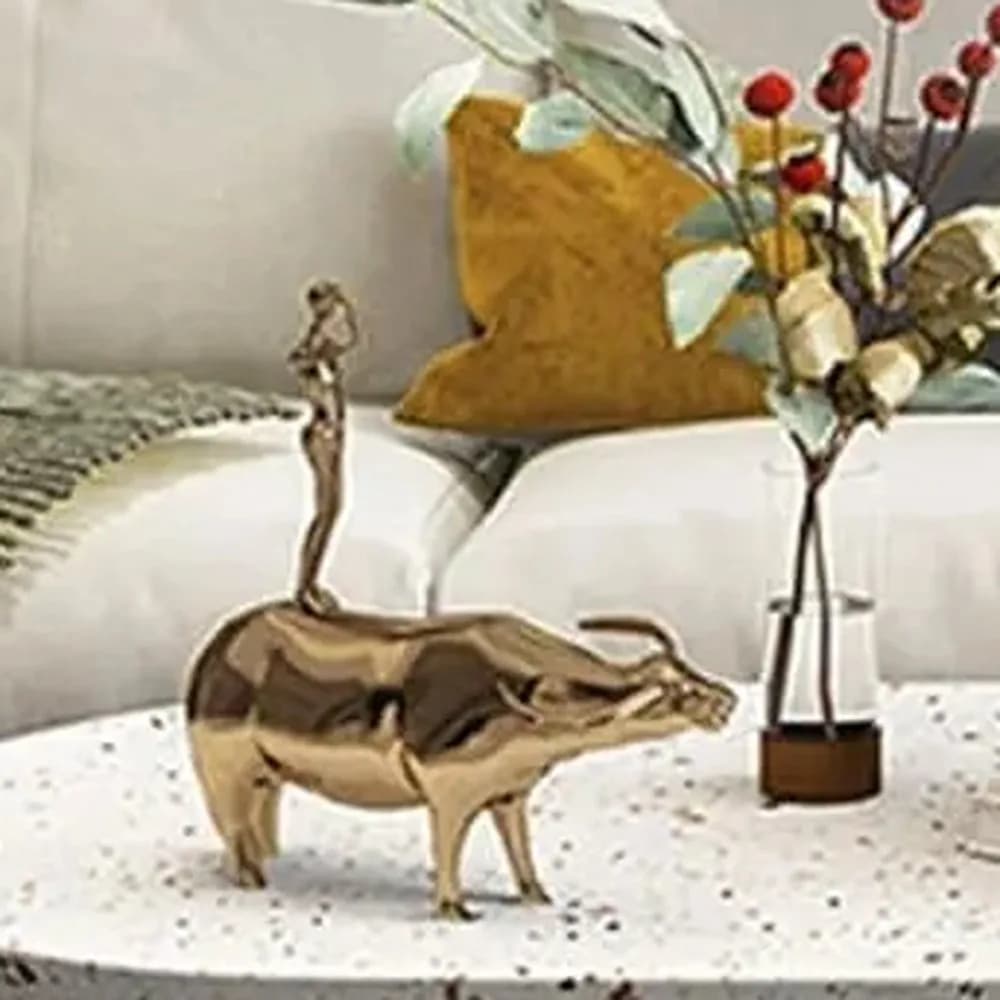 Brass deer figurine — Jaipur Collection