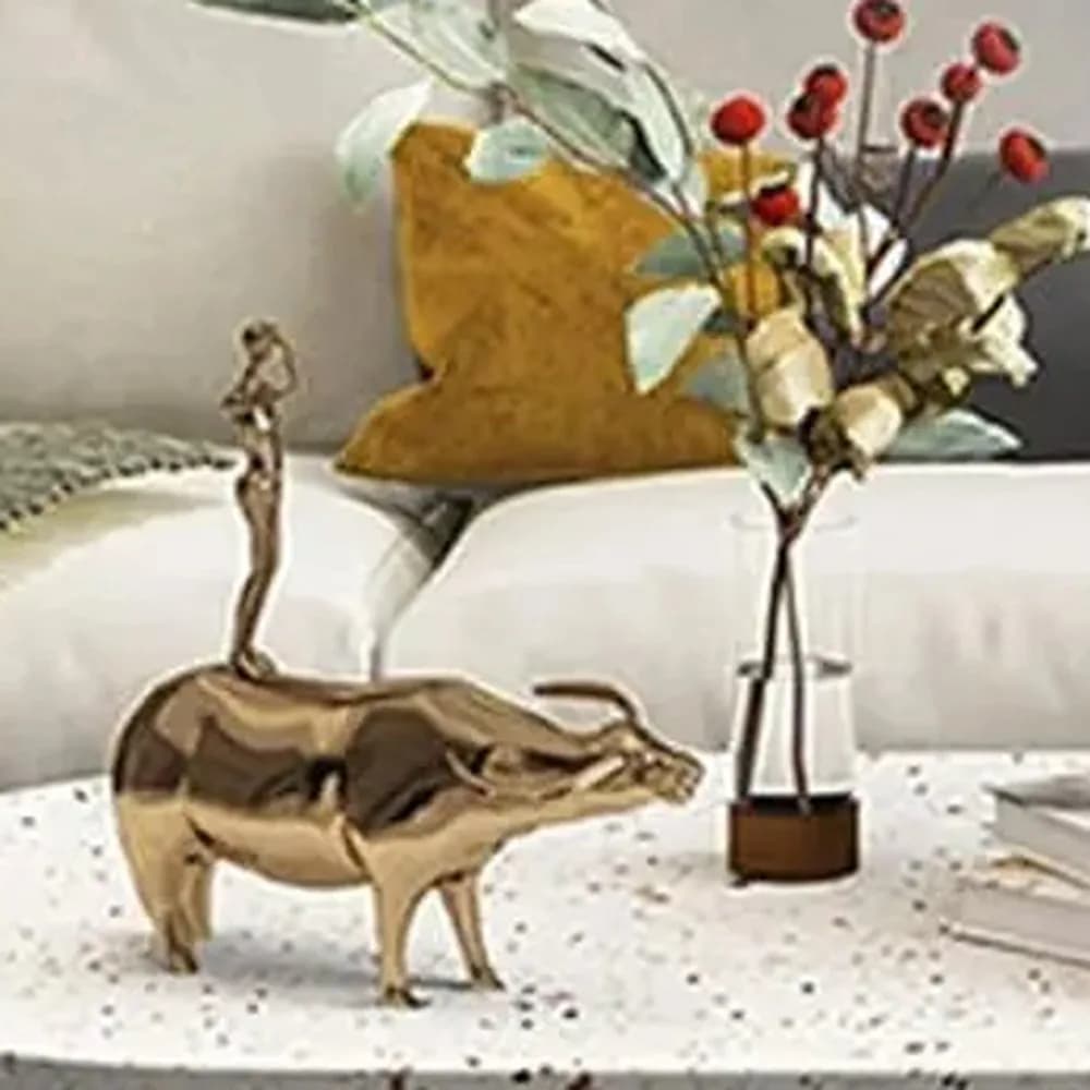 Brass deer figurine — Coastal Series