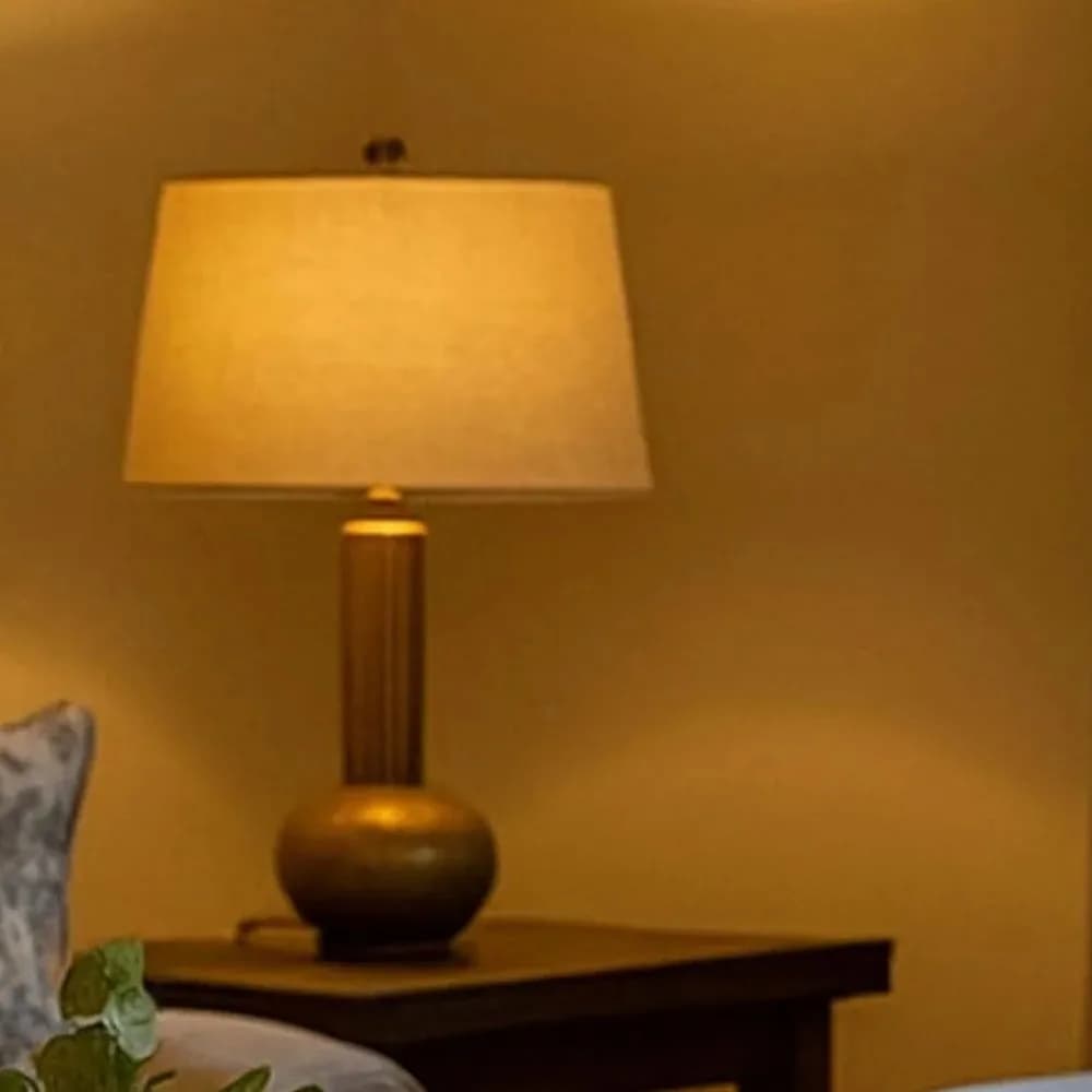 Kesar linen-shade table lamp — Heritage Edit