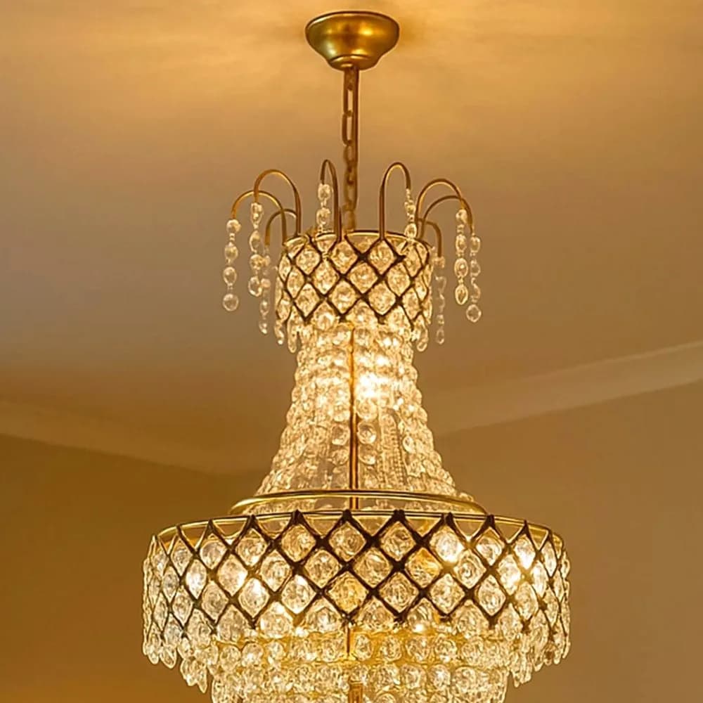 Shehnai crystal cascade pendant — detail