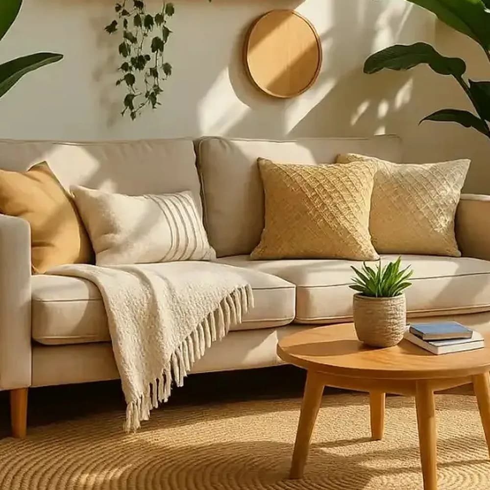 Oat linen loveseat — Nordic Line