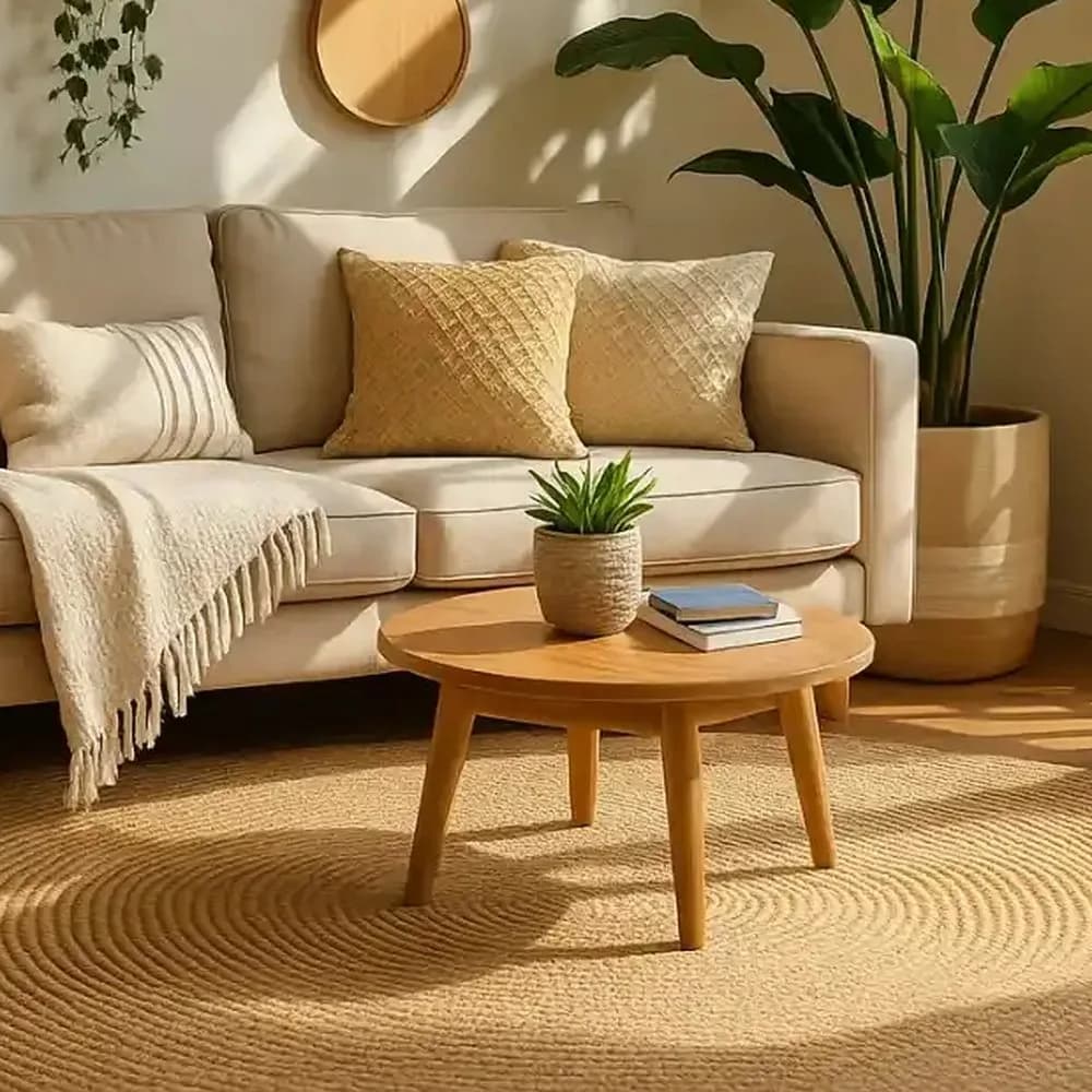 Round braided jute rug — Jaipur Collection