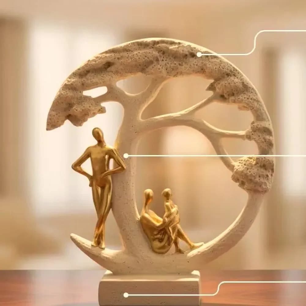 Moonlit couple sculpture — Heritage Edit — detail