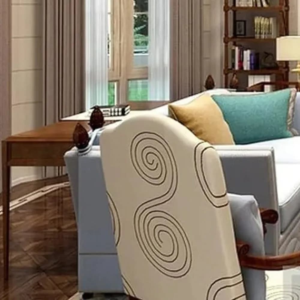Spiral-back accent armchair — Jaipur Collection