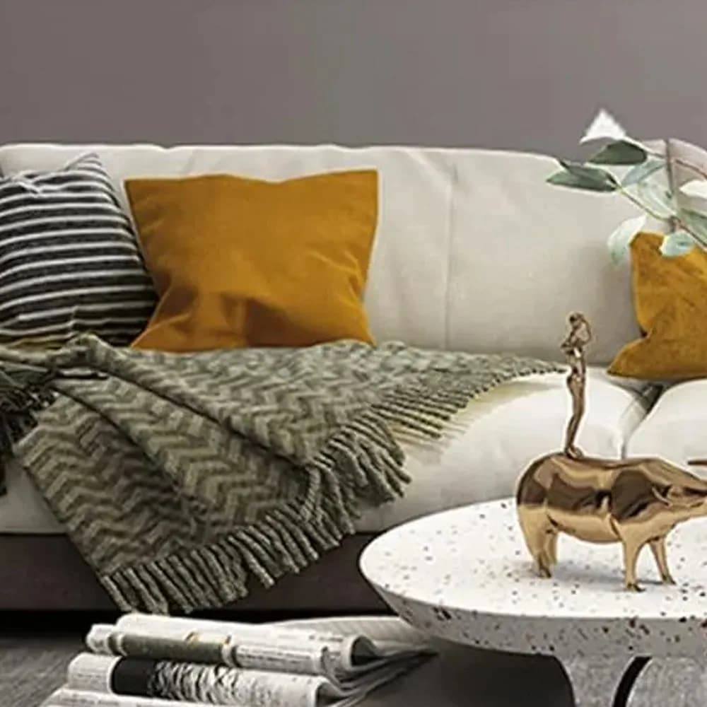 Mustard & indigo cushion set