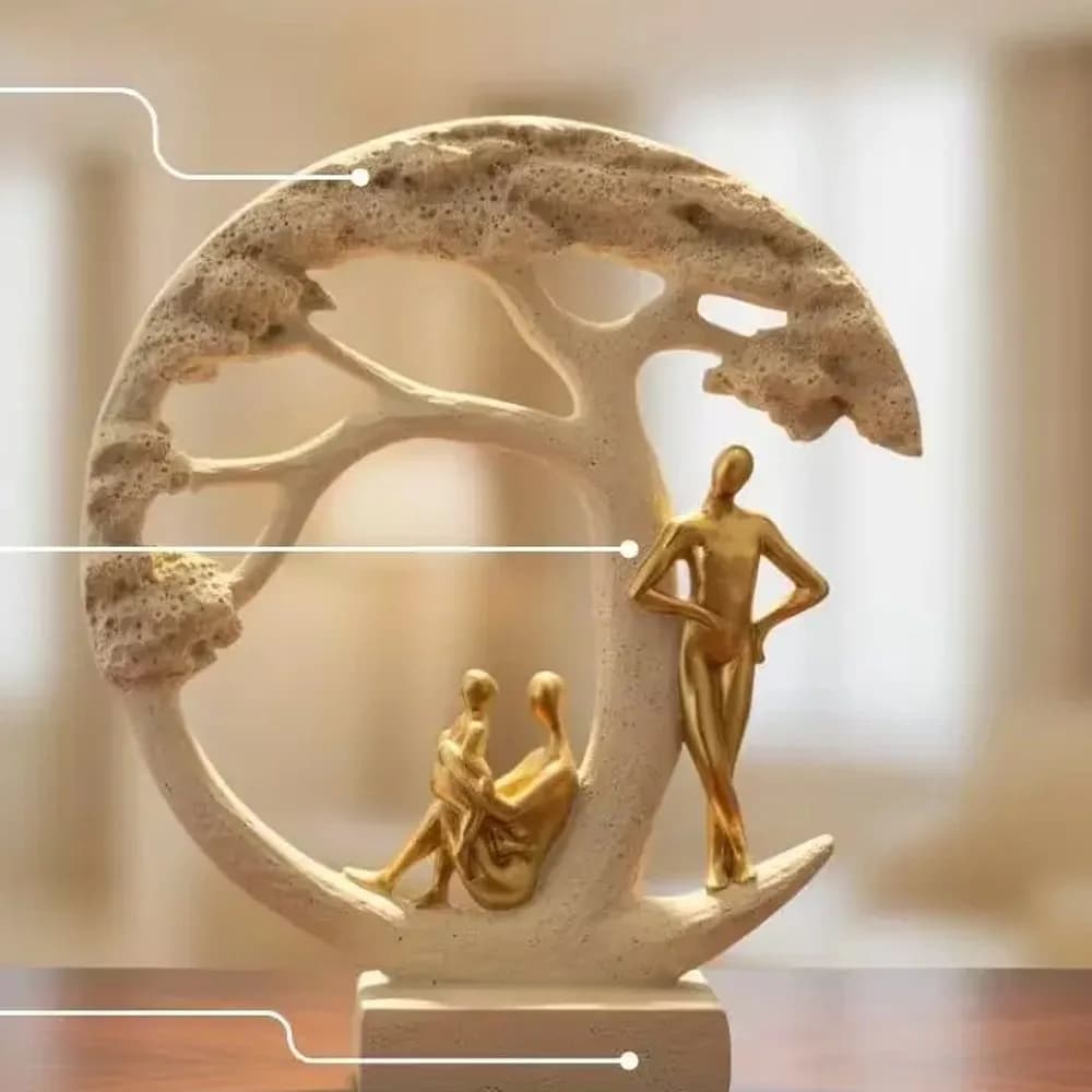 Moonlit couple sculpture — Coastal Series