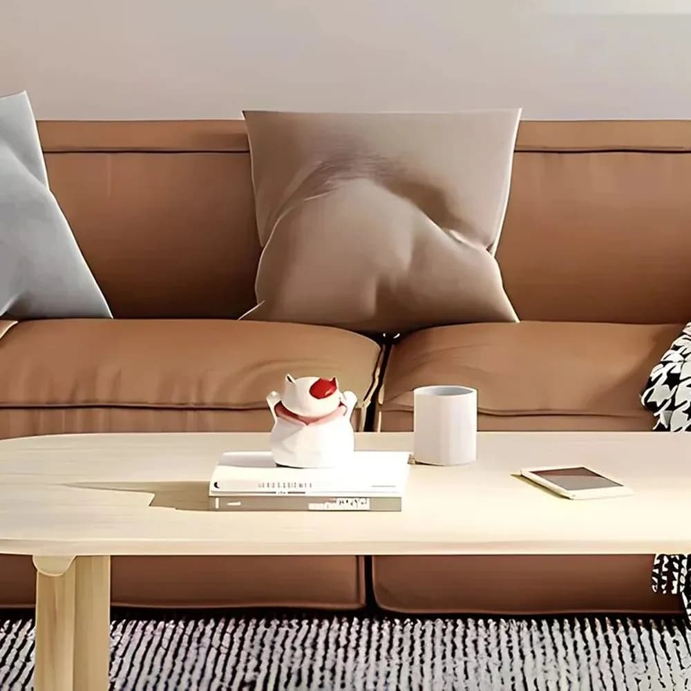 Ivory oval coffee table — Coastal Series
