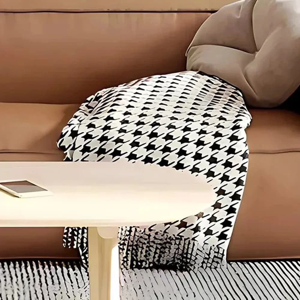 Houndstooth cotton throw — Jaipur Collection