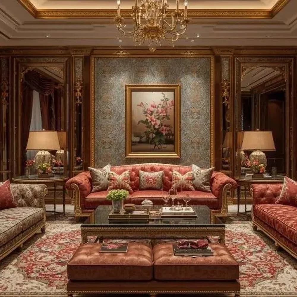 Maharaja carved sofa set, 3+1+1 — Jaipur Collection