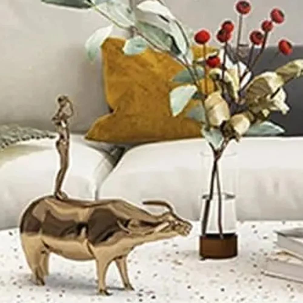 Brass deer figurine